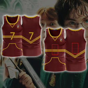 Harry Potter The Gryffindor Quidditch Team 3D Tank Top