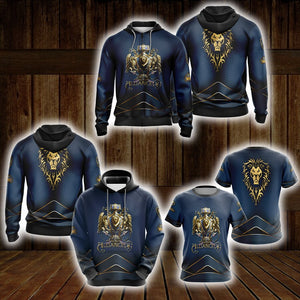 World Of Warcraft - Alliance races creste Unisex 3D Hoodie