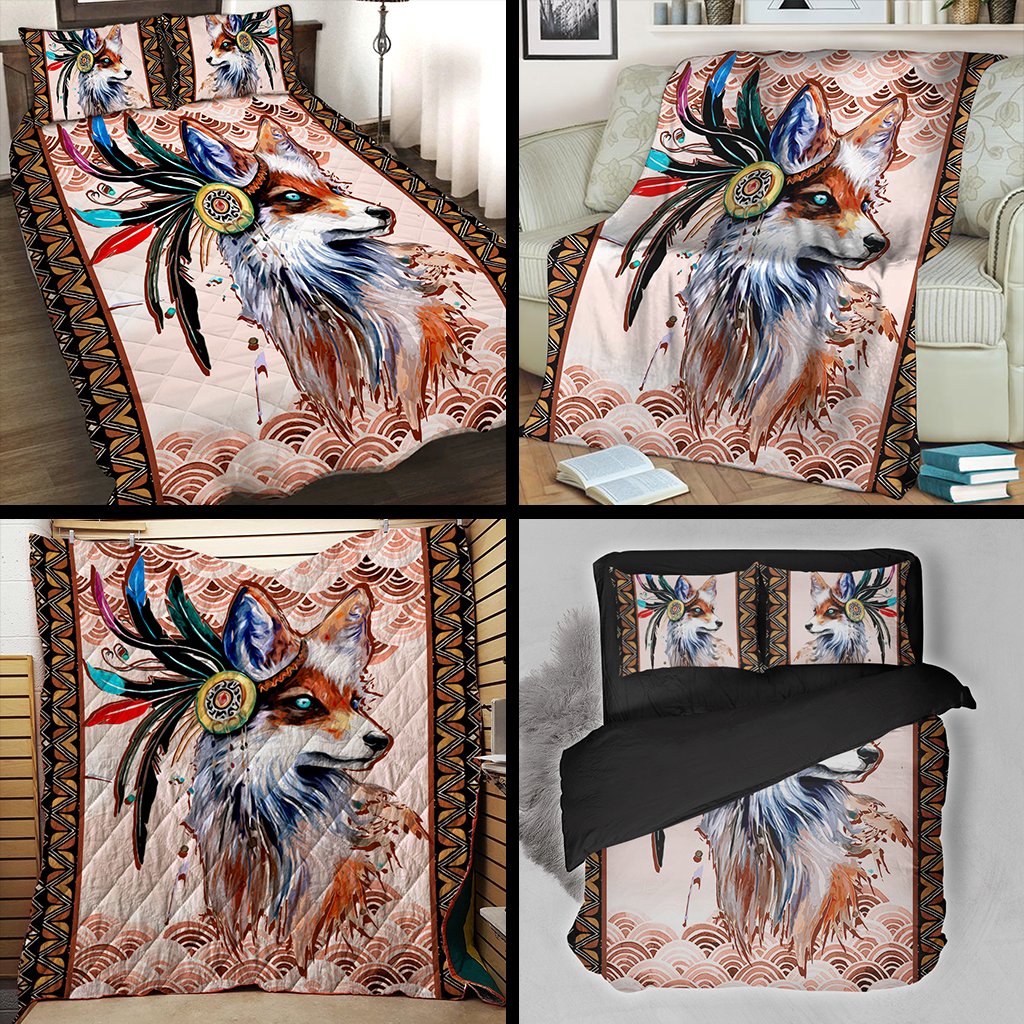 Abstract Art Fox 3D Throw Blanket