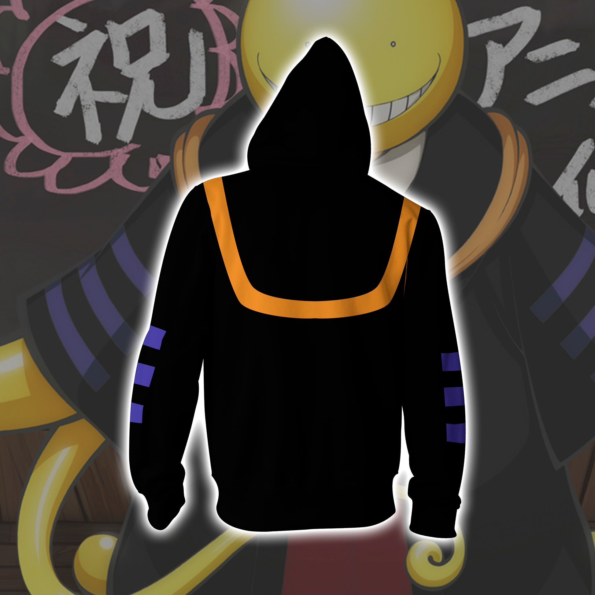 Koro Sensei Cosplay Assassination Classroom Zip Up Hoodie Jacket