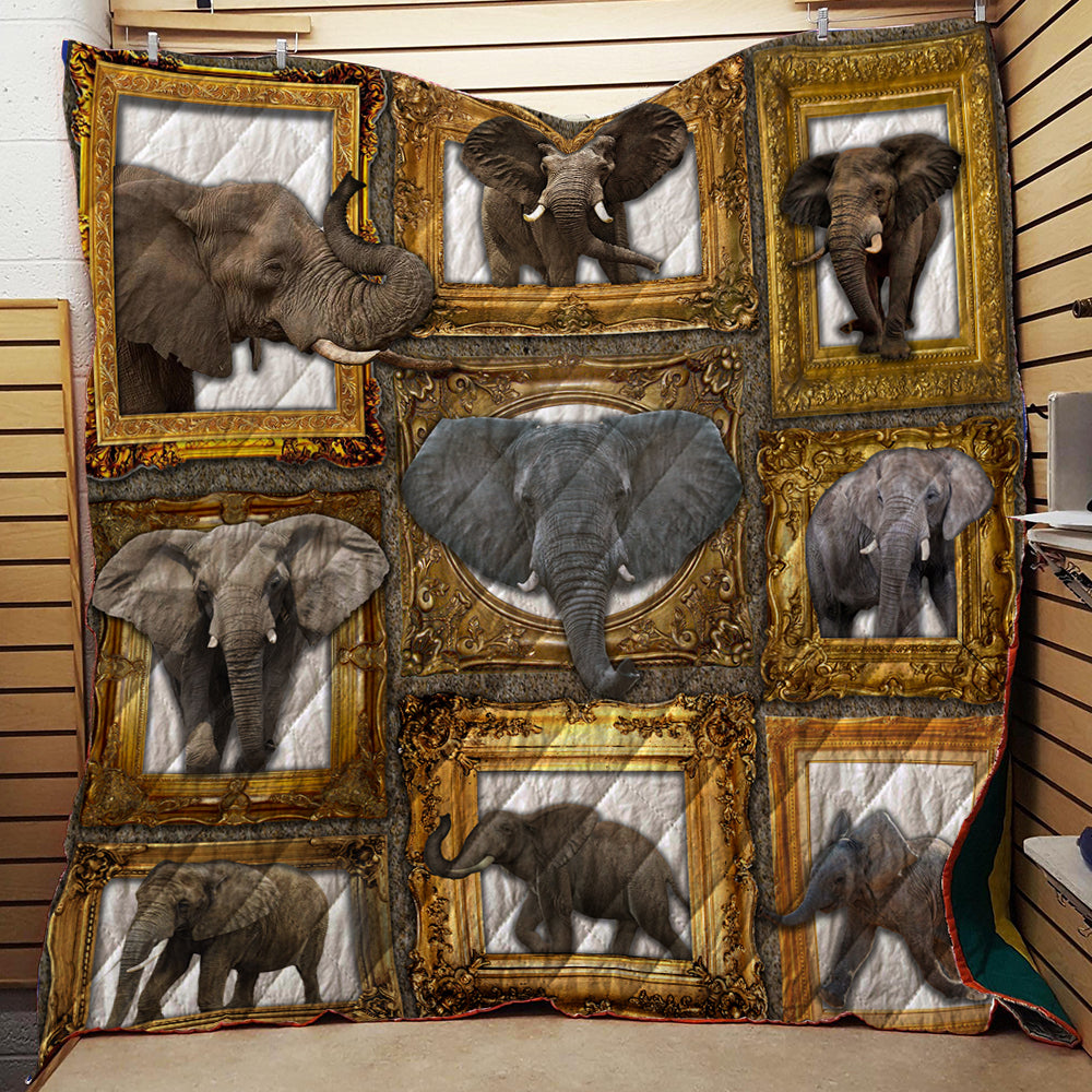 Elephant 3D Quilt Blanket