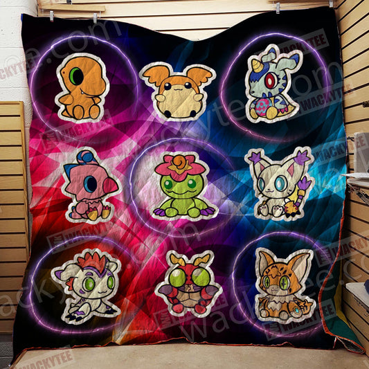Digimon New Style 3D Quilt Blanket Queen (203x228CM)