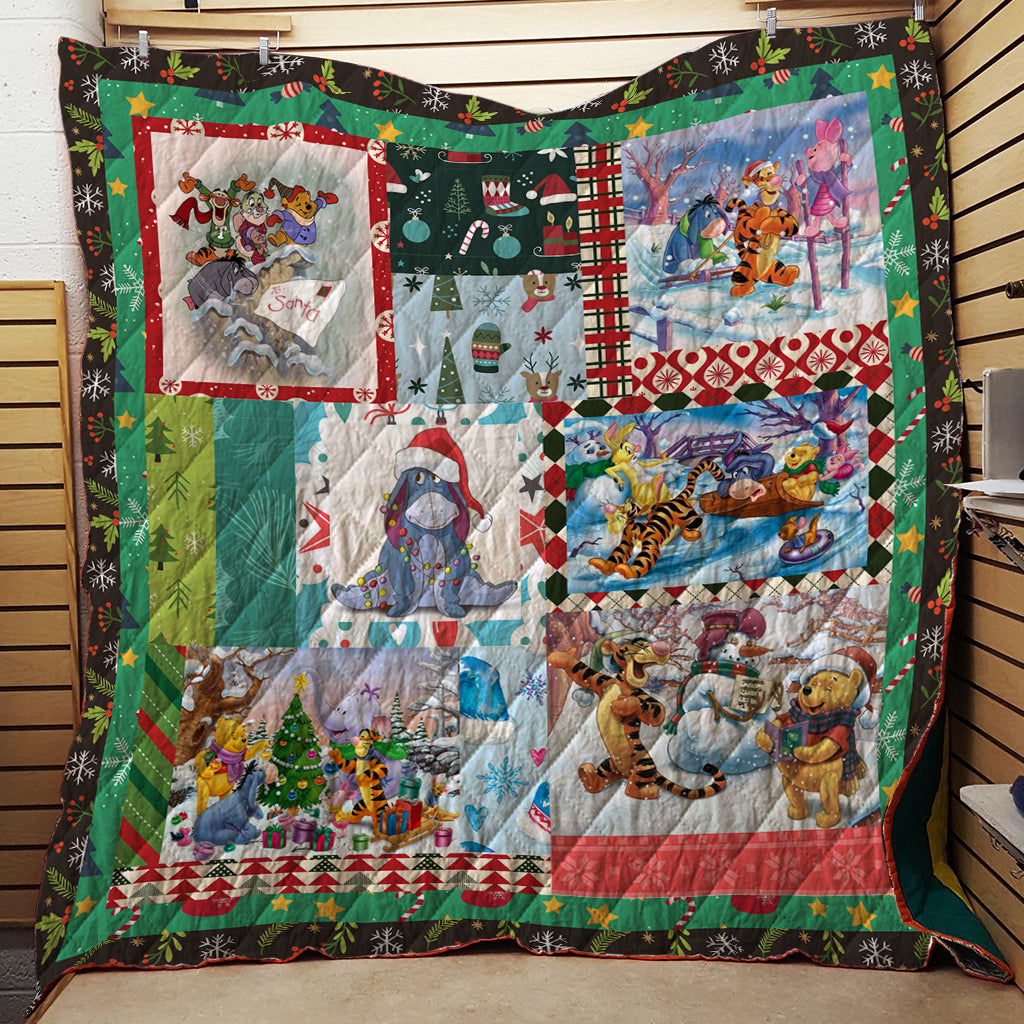 Winnie The Pooh And Friends 3D Quilt Blanket Queen (203x228CM)