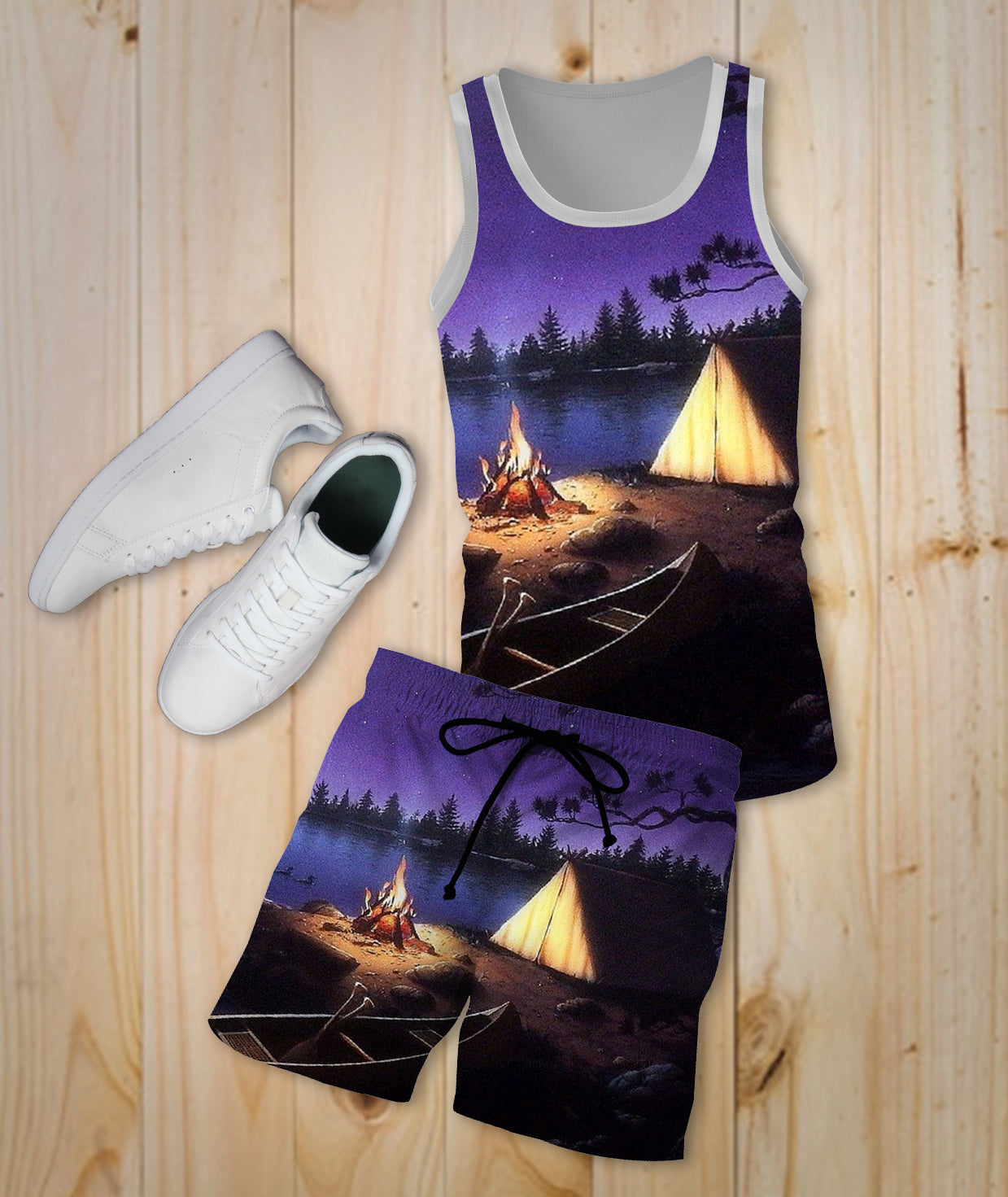 Campfire Outdoor Camping Beach Shorts