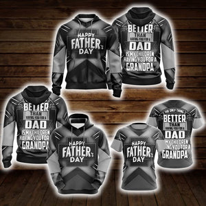 Better Than Having You For A Dad Is My Children Having You For A Grandpa Unisex Zip Up Hoodie