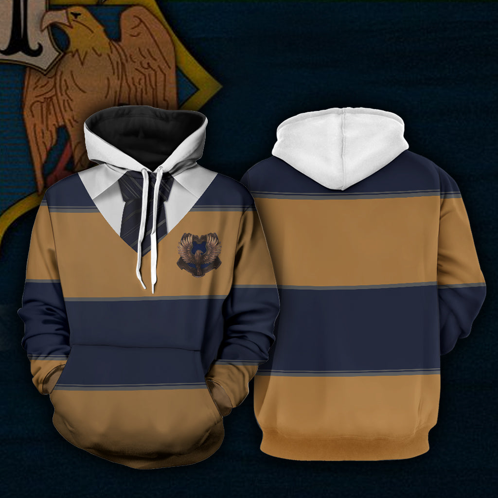 Striped Ravenclaw Harry Potter New 3D Hoodie