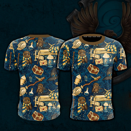 Hogwarts Ravenclaw House Pattern Harry Potter Unisex 3D T-shirt