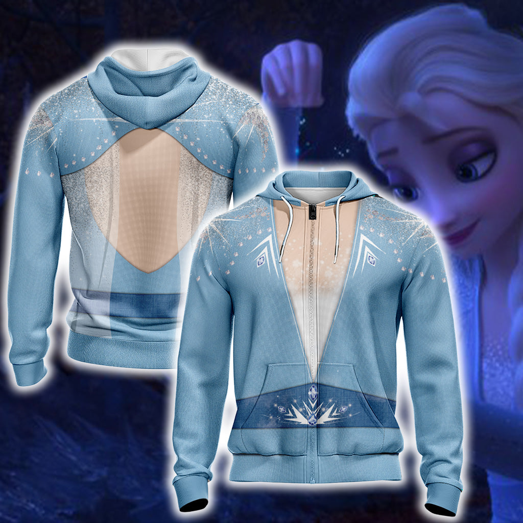 Frozen 2 - Elsa Cosplay Unisex Zip Up Hoodie Jacket