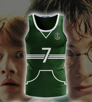 Harry Potter The Slytherin Quidditch Team 3D Tank Top