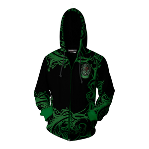 Cunning Like A Slytherin Harry Potter Zip Up Hoodie