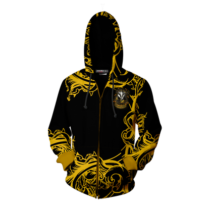 Loyal Like A Hufflepuff Harry Potter Zip Up Hoodie