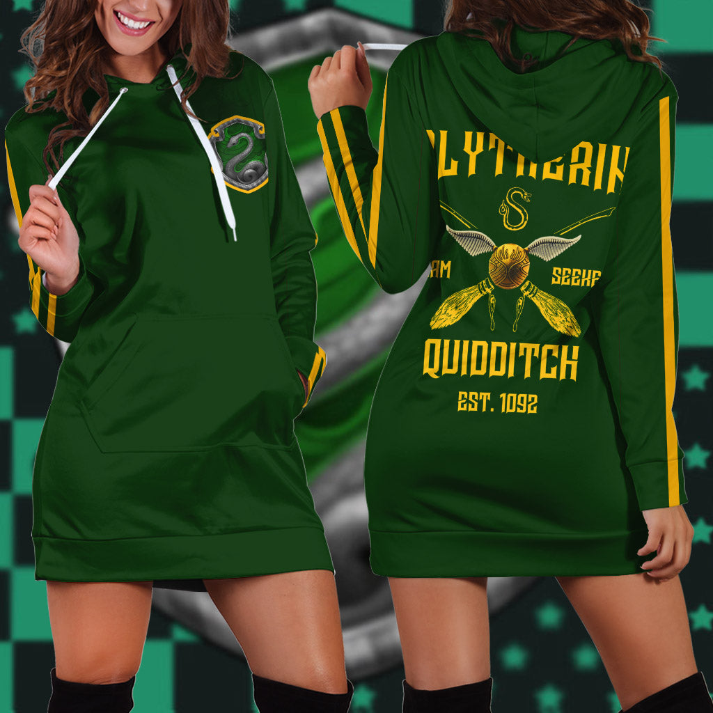 Slytherin Quidditch Team Est 1092 Harry Potter 3D Hoodie Dress