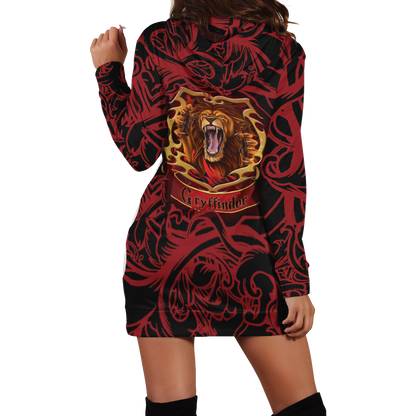 Brave Like A Gryffindor Harry Potter 3D Hoodie Dress