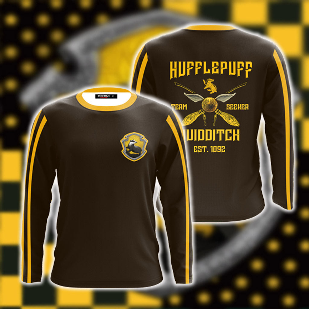 Hufflepuff Quidditch Team Est 1092 Harry Potter 3D Long Sleeve Shirt