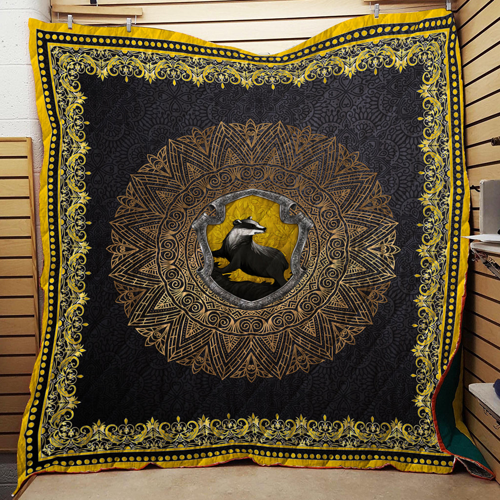Hogwart House Hufflepuff Harry Potter 3D Quilt Blanket Queen (203x228CM)