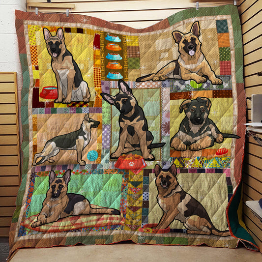 German Shepherd 3D Quilt Blanket Queen (203x228CM)