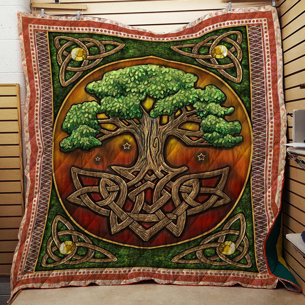 Irish Tree 3D Quilt Blanket Queen (203x228CM)