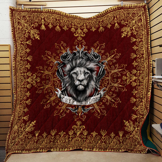 Mandala The Gryffindor Lion Harry Potter 3D Quilt Blanket Queen (203x228CM)