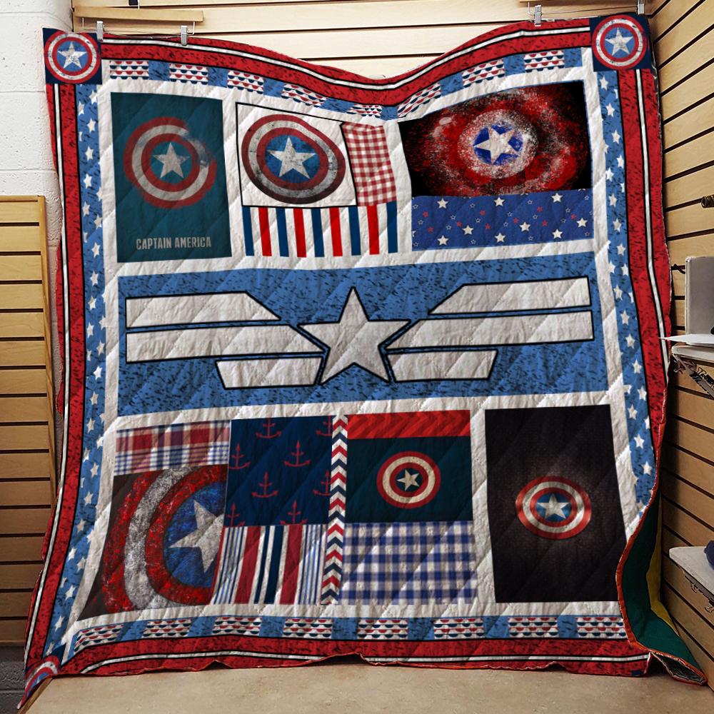 Captain America 3D Quilt Blanket Queen (203x228CM)