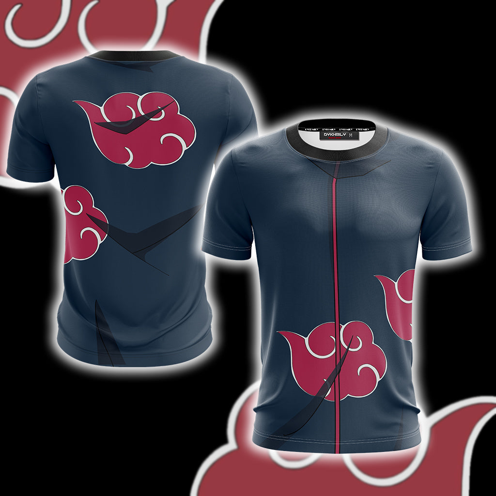 Naruto Akatsuki Cosplay Unisex 3D T-shirt