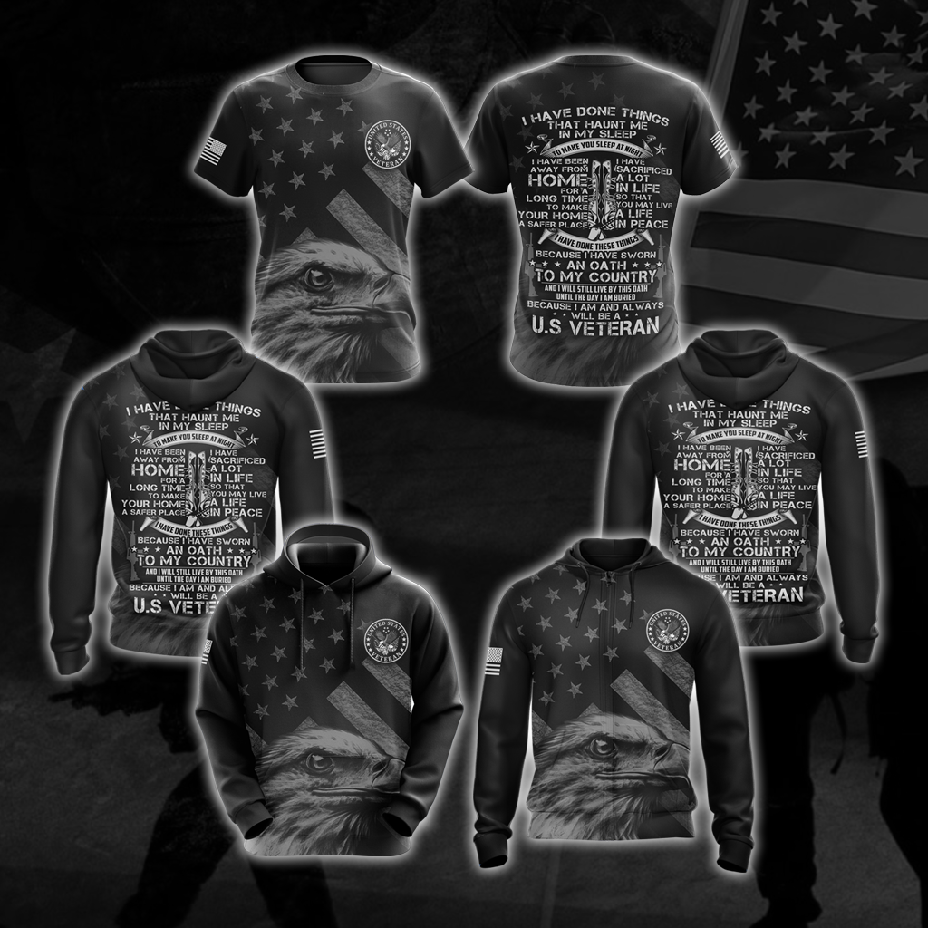 Because I Am And Always Will Be US Veteran T-shirt Zip Hoodie Pullover Hoodie