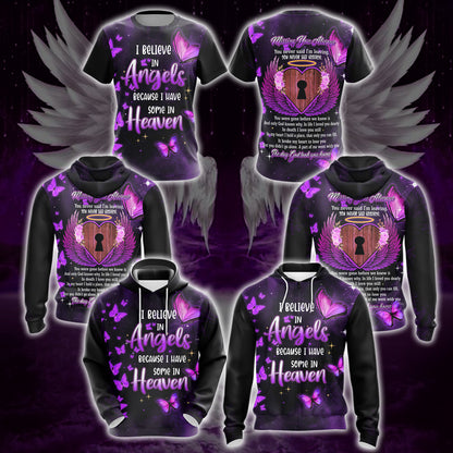 I Believe In Angels Because I Have You In Heaven T-shirt Zip Hoodie Pullover Hoodie