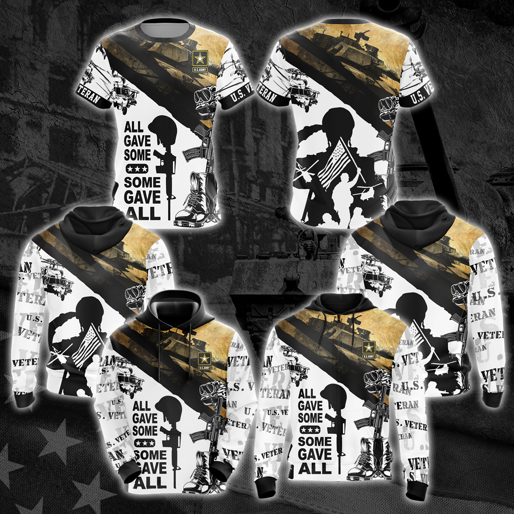 US Army Veteran T-shirt Zip Hoodie Hawaiian shirt