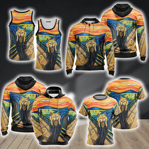 The Scream Cat Unisex 3D T-shirt