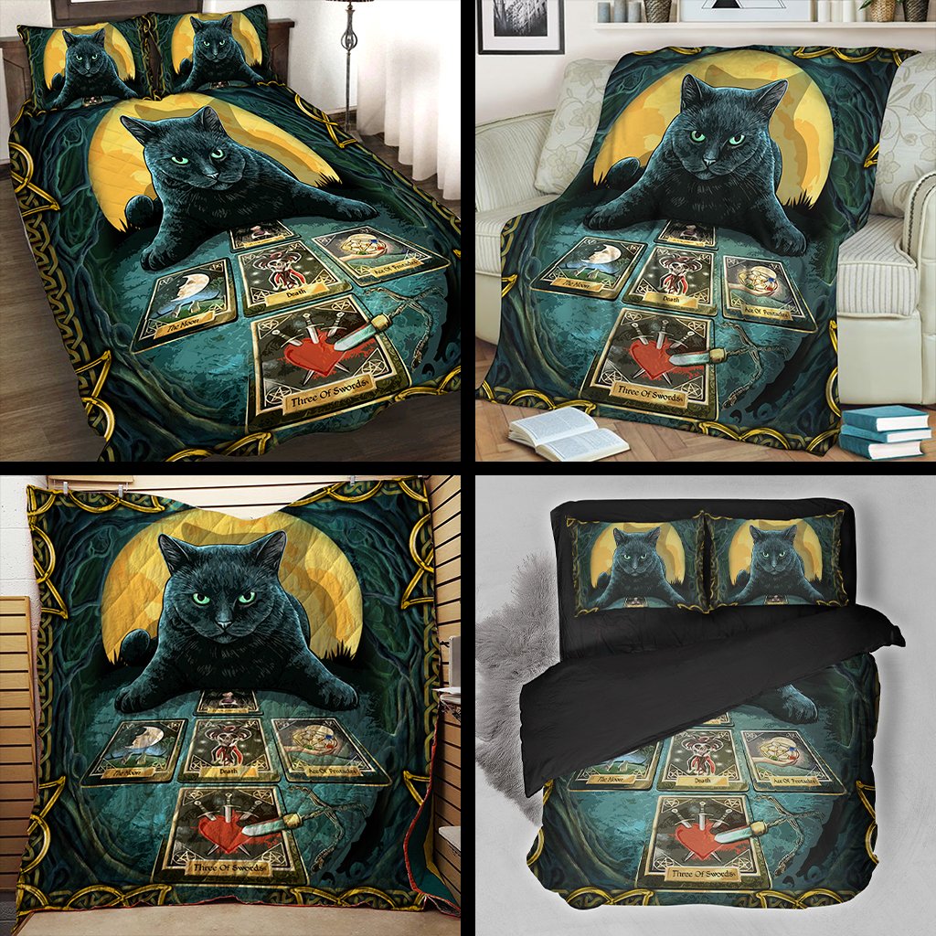Cat Tarot Redear 3D Quilt Set