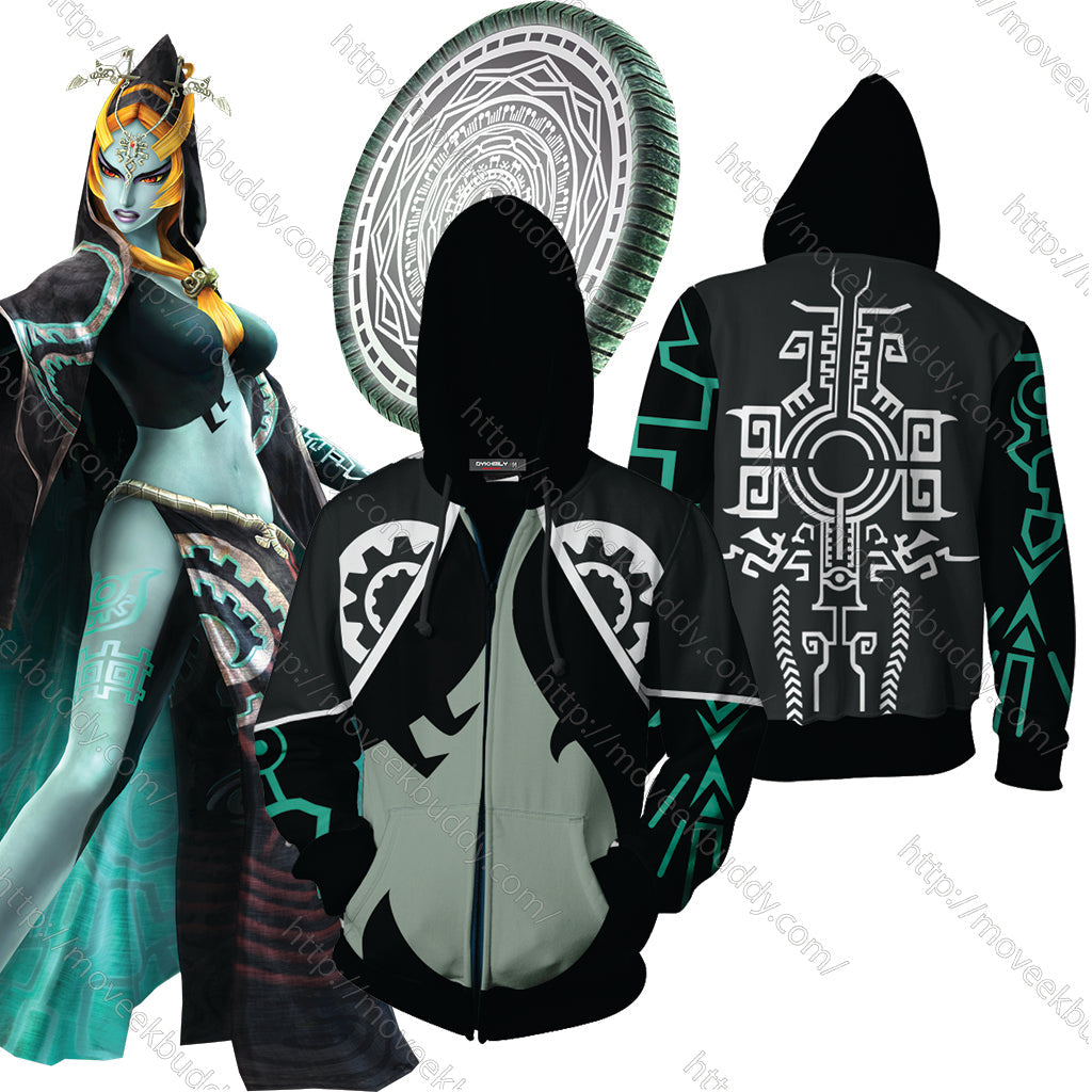 The Legend Of Zelda Midna Cosplay Zip Up Hoodie - WackyTee