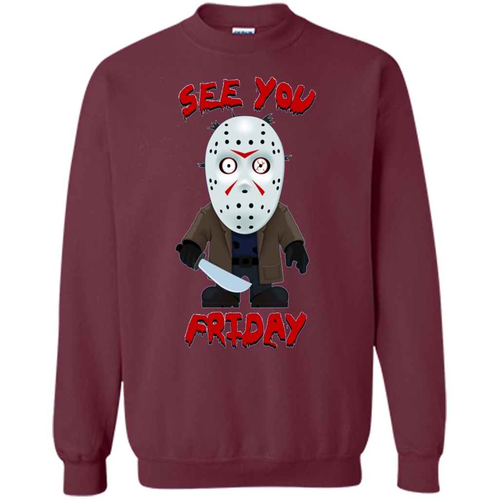 Friday The 12th T-shirt See You Friday Maroon