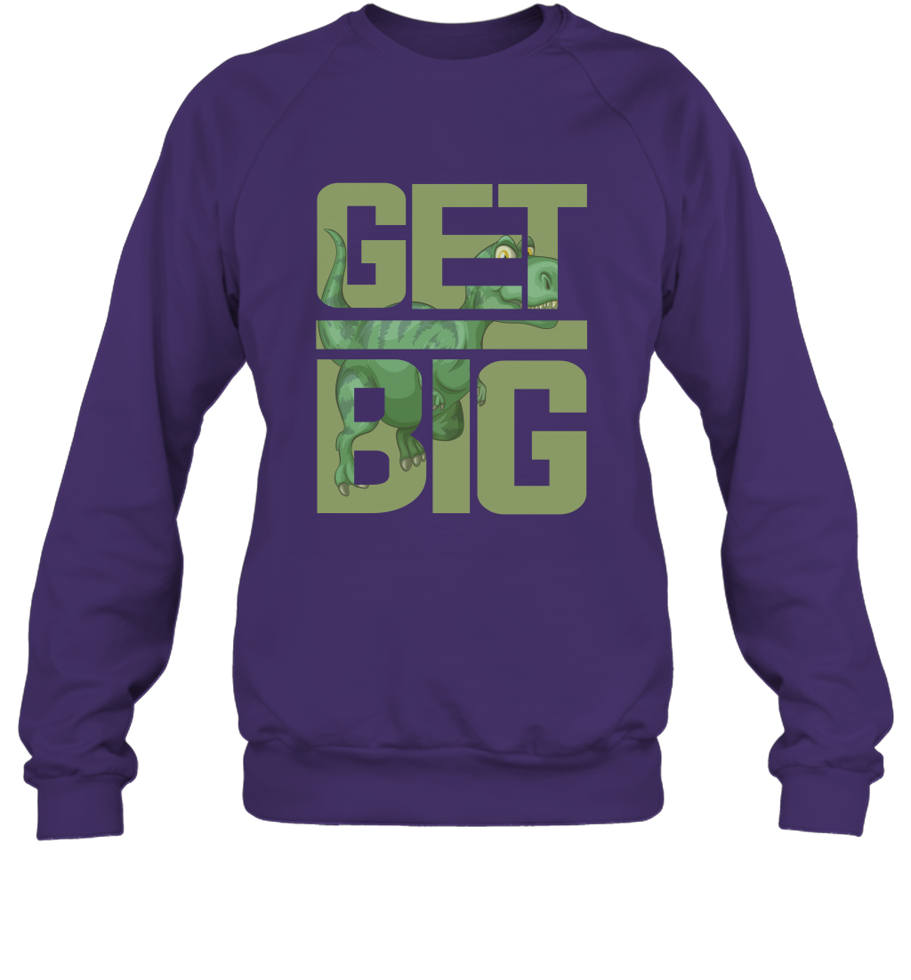 Get Big Funny Saurus Dinosaur Shirt Sweatshirt Sweatshirt Purple
