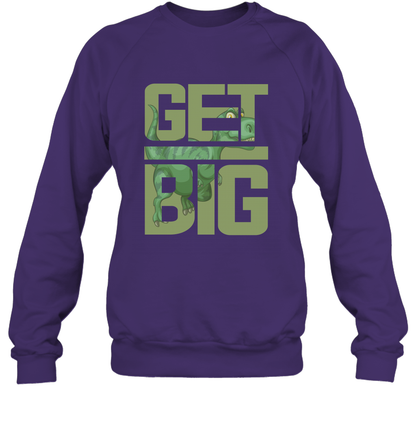 Get Big Funny Saurus Dinosaur Shirt Sweatshirt Sweatshirt Purple