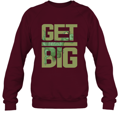 Get Big Funny Saurus Dinosaur Shirt Sweatshirt Sweatshirt Maroon