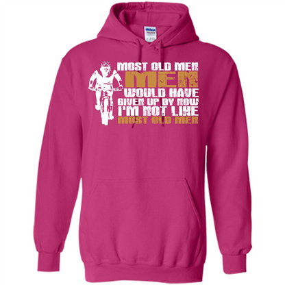Bicycle Man T-shirt Most Old Men Would Have Given Up By Now I'm Not Like Most Old Men Heliconia