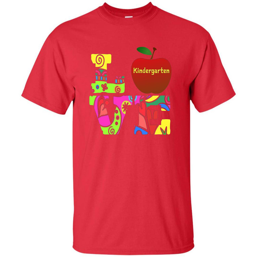 Kindergarten LOVE T-shirt School Day T-shirt Red