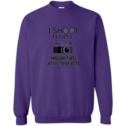 Love Photography T-shirt I Shoot People And Some Times Cut Off Their Head Purple