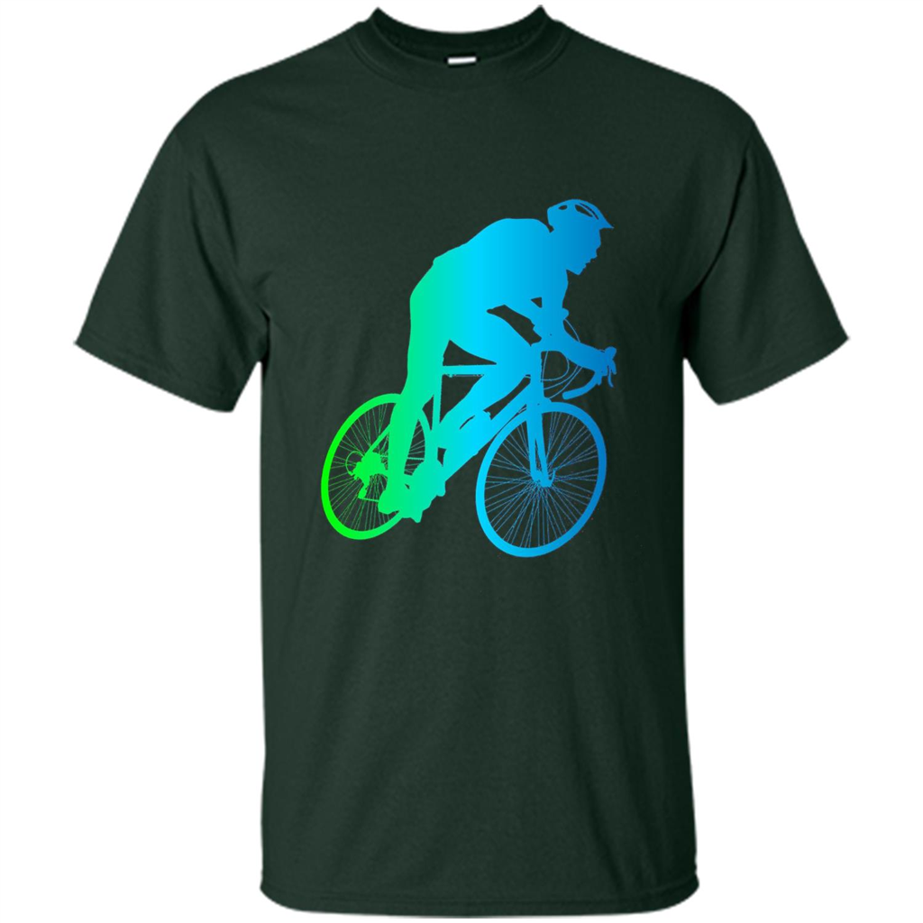 Bike Rider T-shirt Colorful Bicycle Biking Lover T-shirt Forest Green