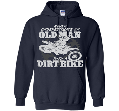 Never Underestimate an Old Man with a Dirt Bike t-shirt MX cool shirt Navy