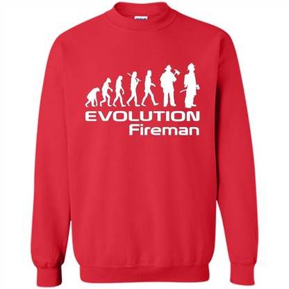 Firefighter T-shirt - Evolution Fireman T-shirt Red