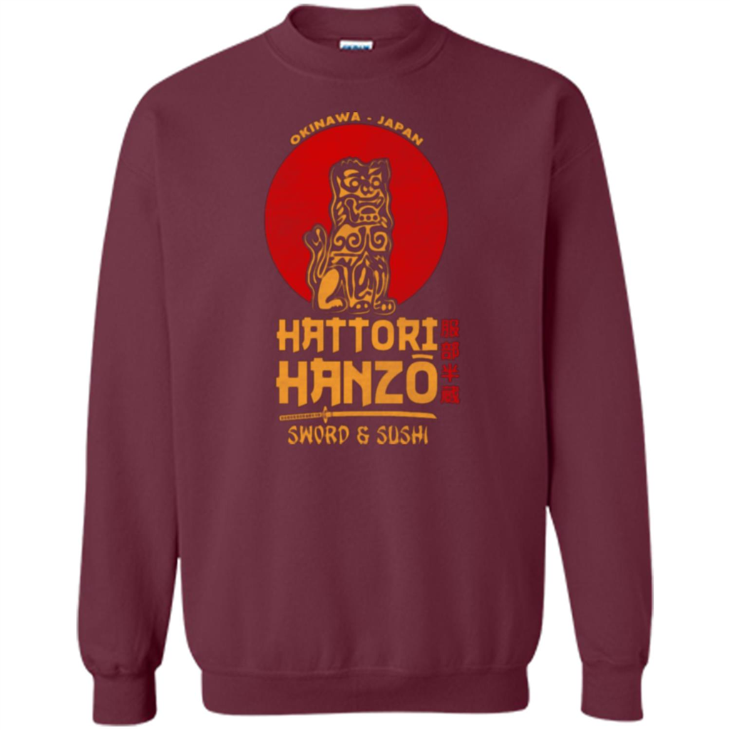 Hattori Hanzo Sword And Sushi T-shirt Maroon
