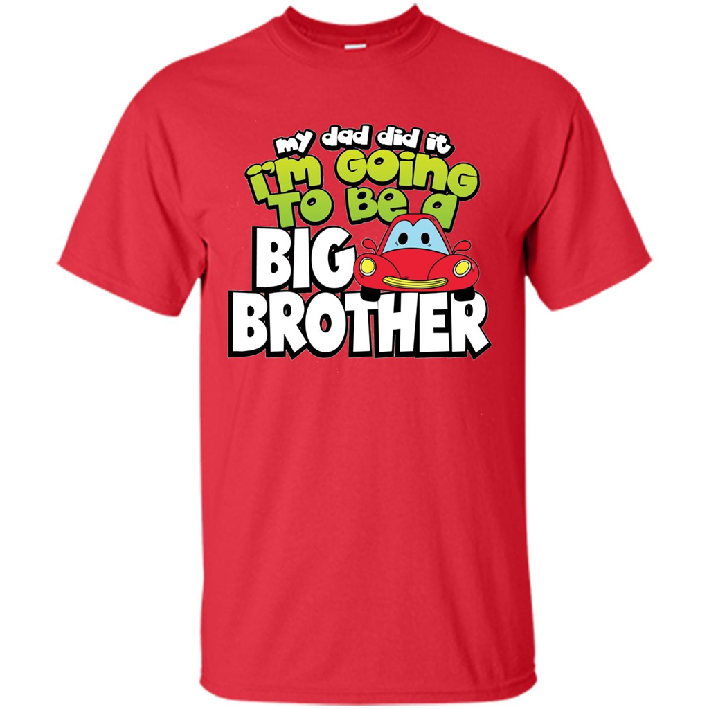Car Brother T-shirt I'm Going To Be a Big Brother Red