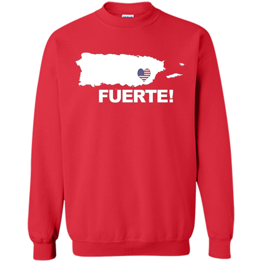 Fuerte T-Shirt Strong Support for Puerto Rico T-shirt Red