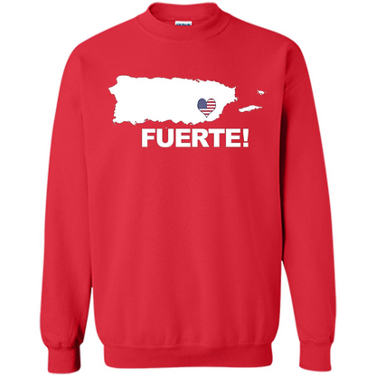 Fuerte T-Shirt Strong Support for Puerto Rico T-shirt Red