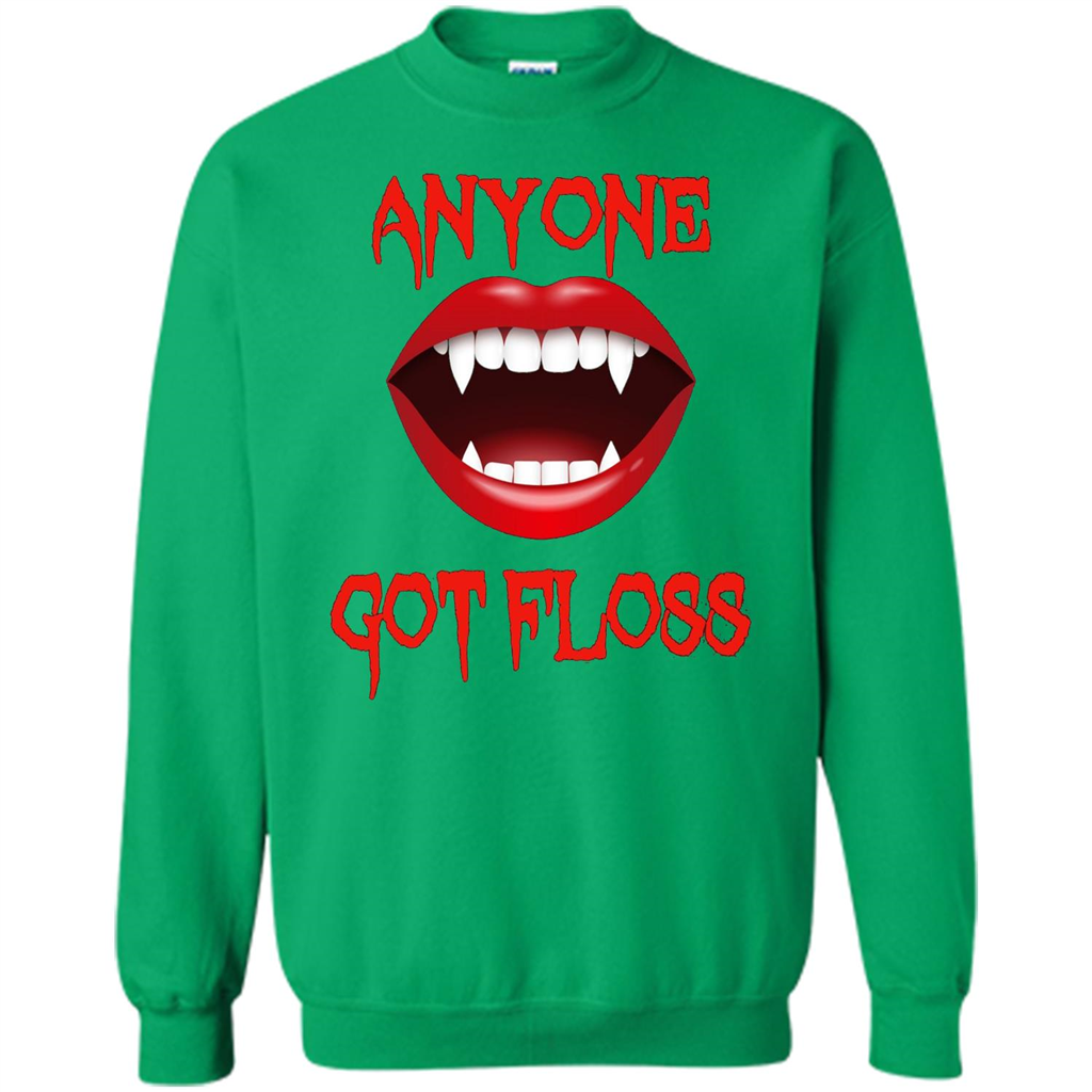Anyone Got Floss Halloween Vampire T Shirt Scary Dental Fun