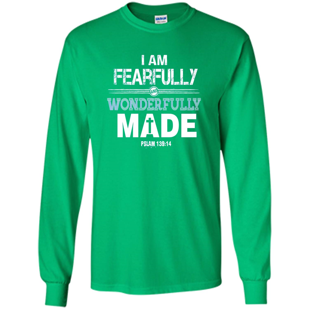 Christian T-shirt I Am Fearfully And Wonderfully Made Irish Green