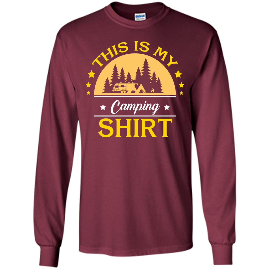 Camping T-shirt This Is My Camping Shirt T-shirt Maroon