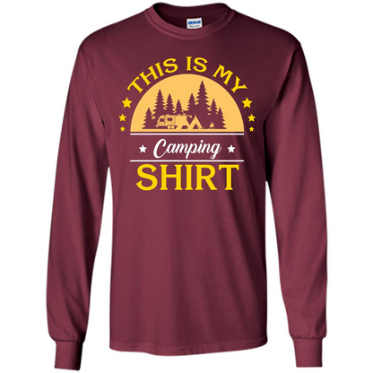 Camping T-shirt This Is My Camping Shirt T-shirt Maroon