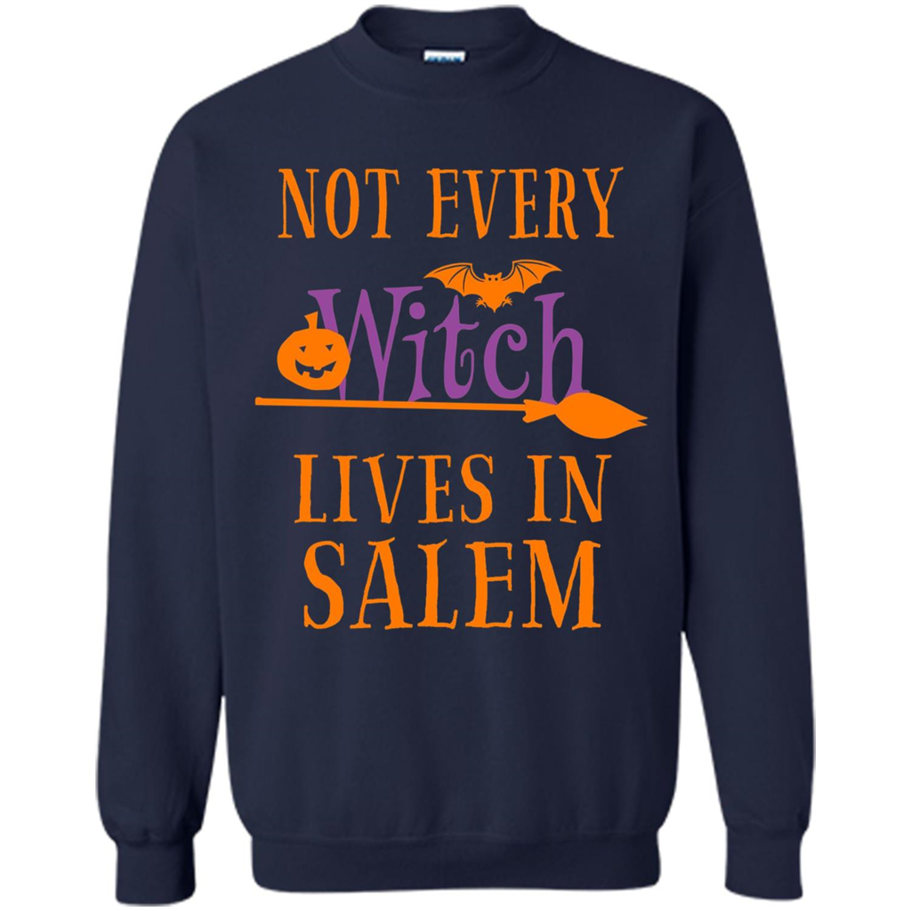 Halloween T-shirt Not Every Witch Lives In Salem T-Shirt Navy
