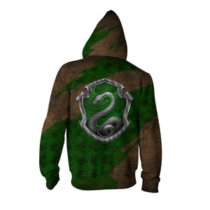 Harry Potter Slytherin House Zip Up Hoodie